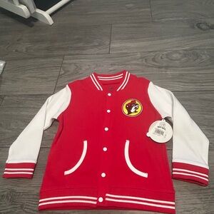 Kids Red and White Varsity Jacket